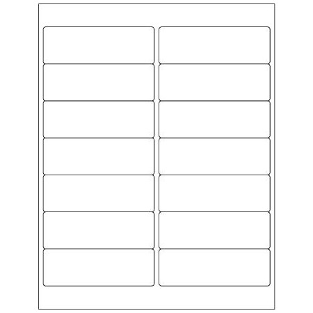 Bsc Preferred 4 x 1 1/3'' White Rectangle Laser Labels - Master Case, 1400PK BUY00012314